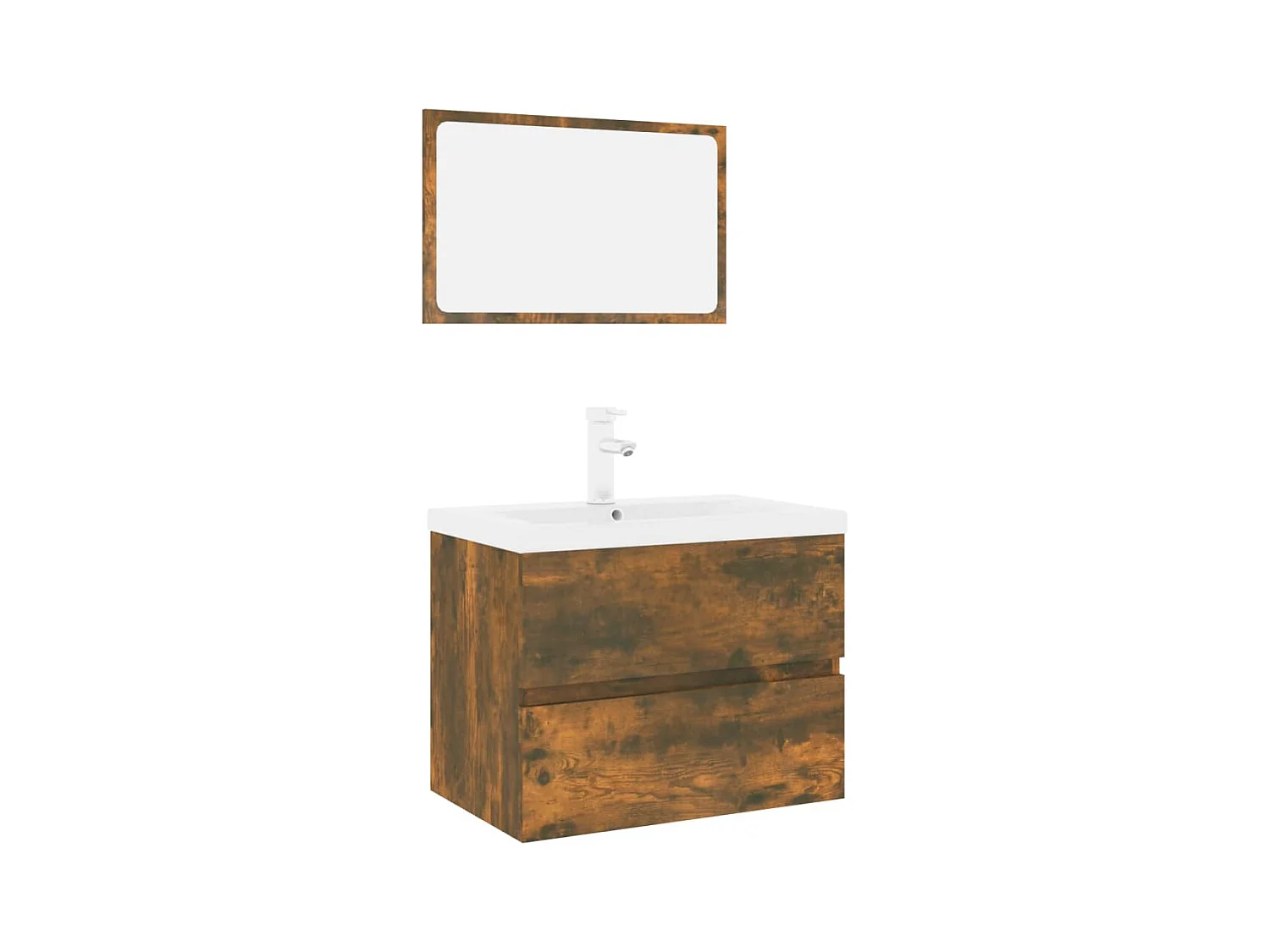 Muebles de baño de madera de ingeniería de roble ahumado