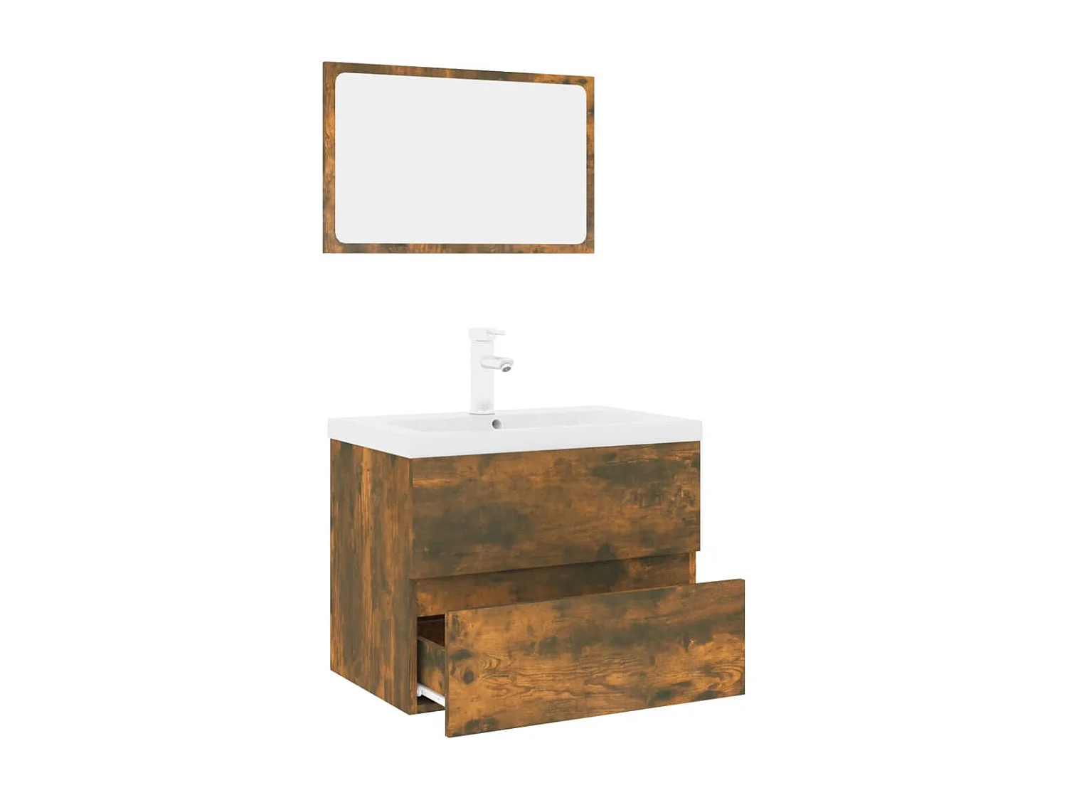 Meubles de salle de bain Chêne fumé Bois d'ingénierie