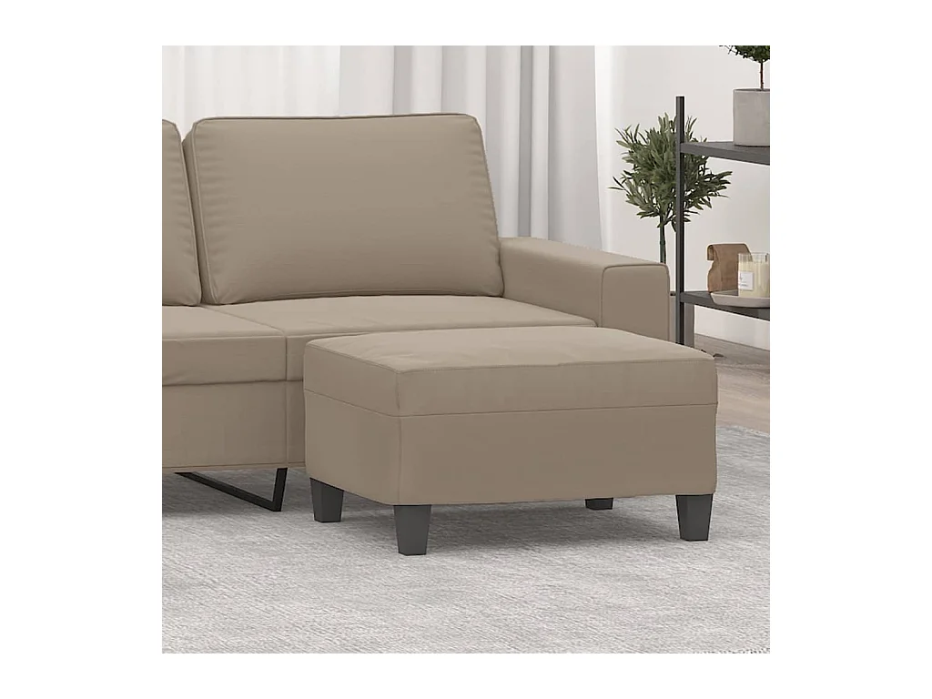 Poggiapiedi tortora 70x55x41 cm Tessuto in microfibra