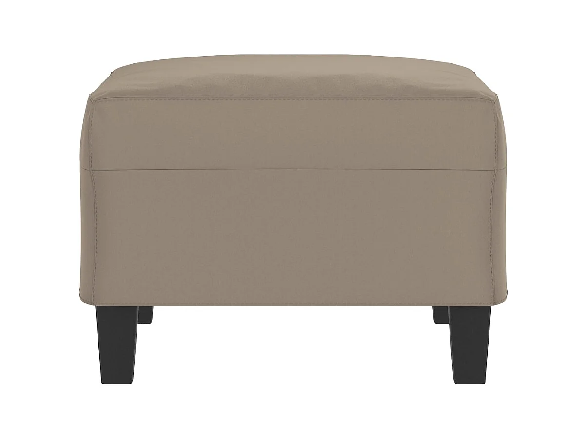 Poggiapiedi tortora 70x55x41 cm Tessuto in microfibra