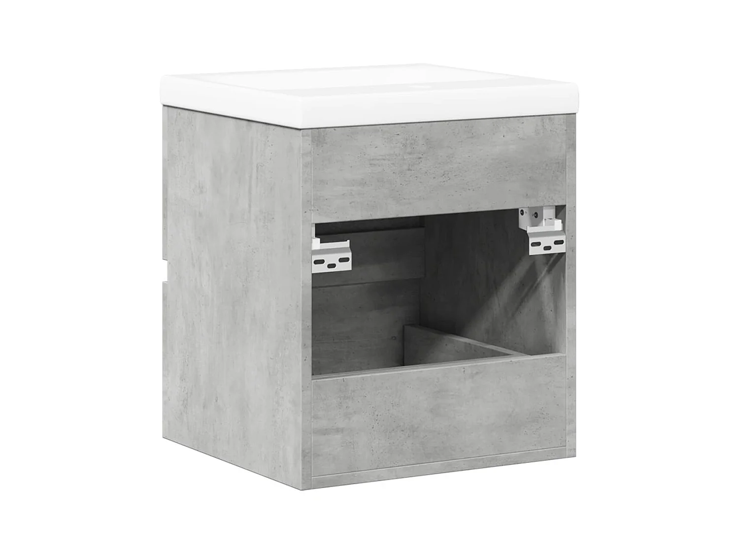 2-teiliges Badmöbel-Set Betongrau