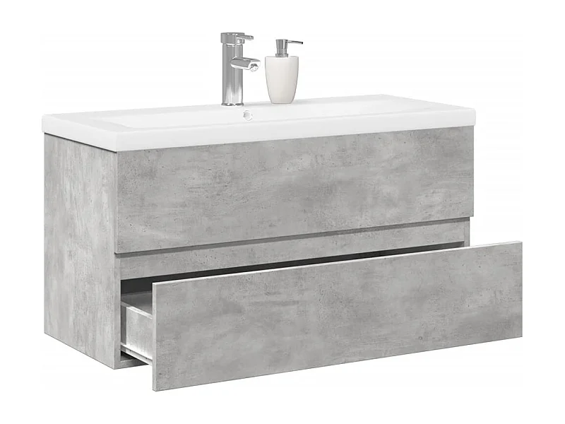 Conjunto de muebles de baño de 2 piezas gris hormigón