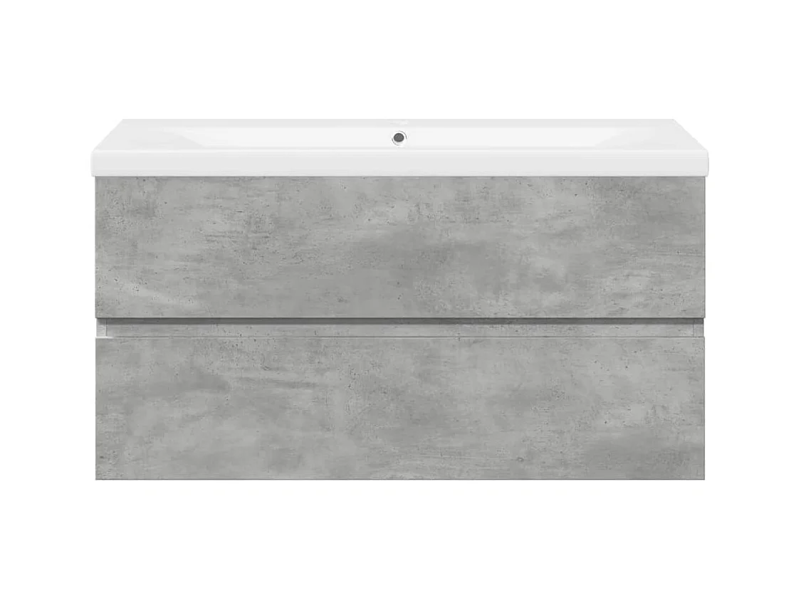 Set di mobili da bagno 2 pezzi grigio cemento