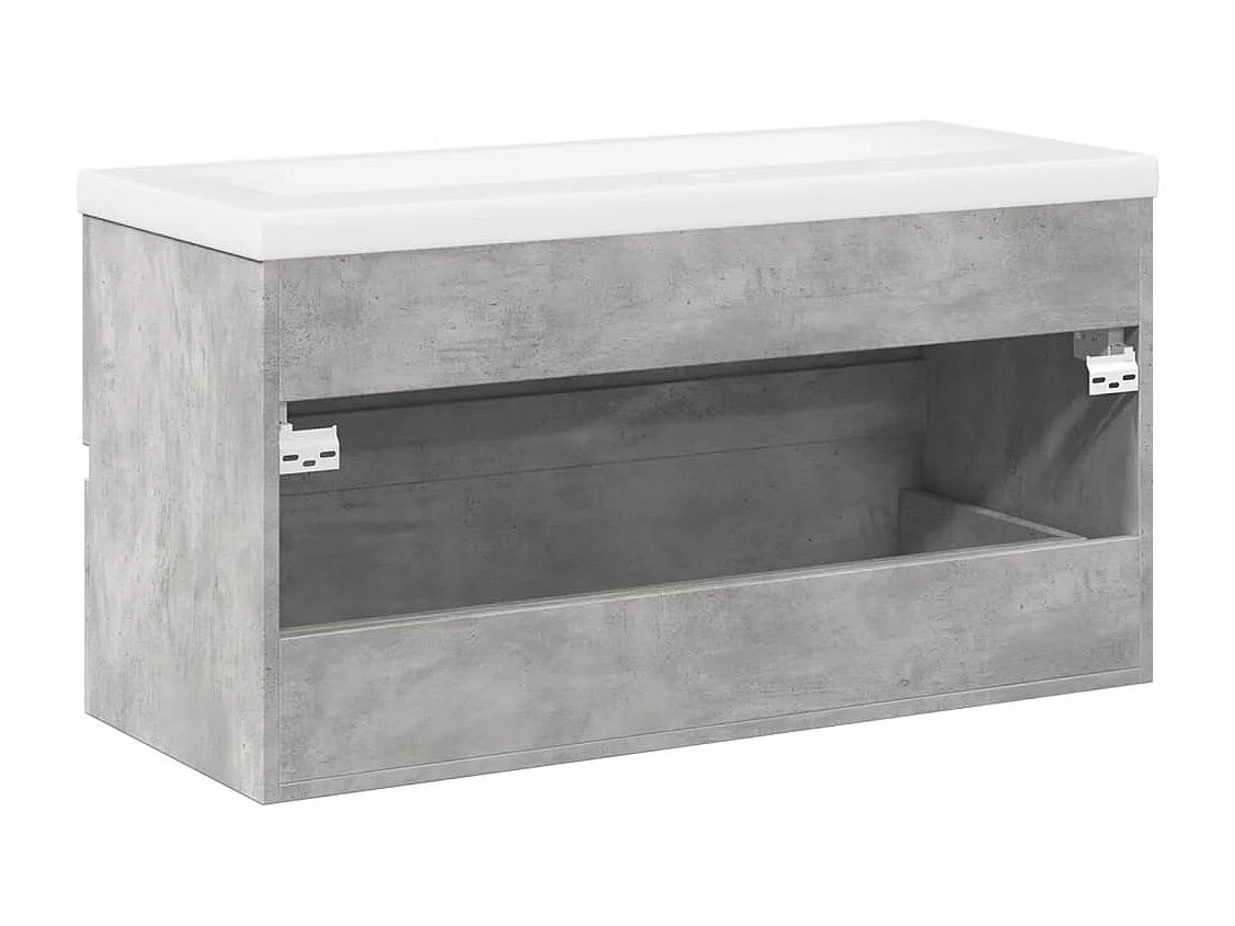 Set di mobili da bagno 2 pezzi grigio cemento