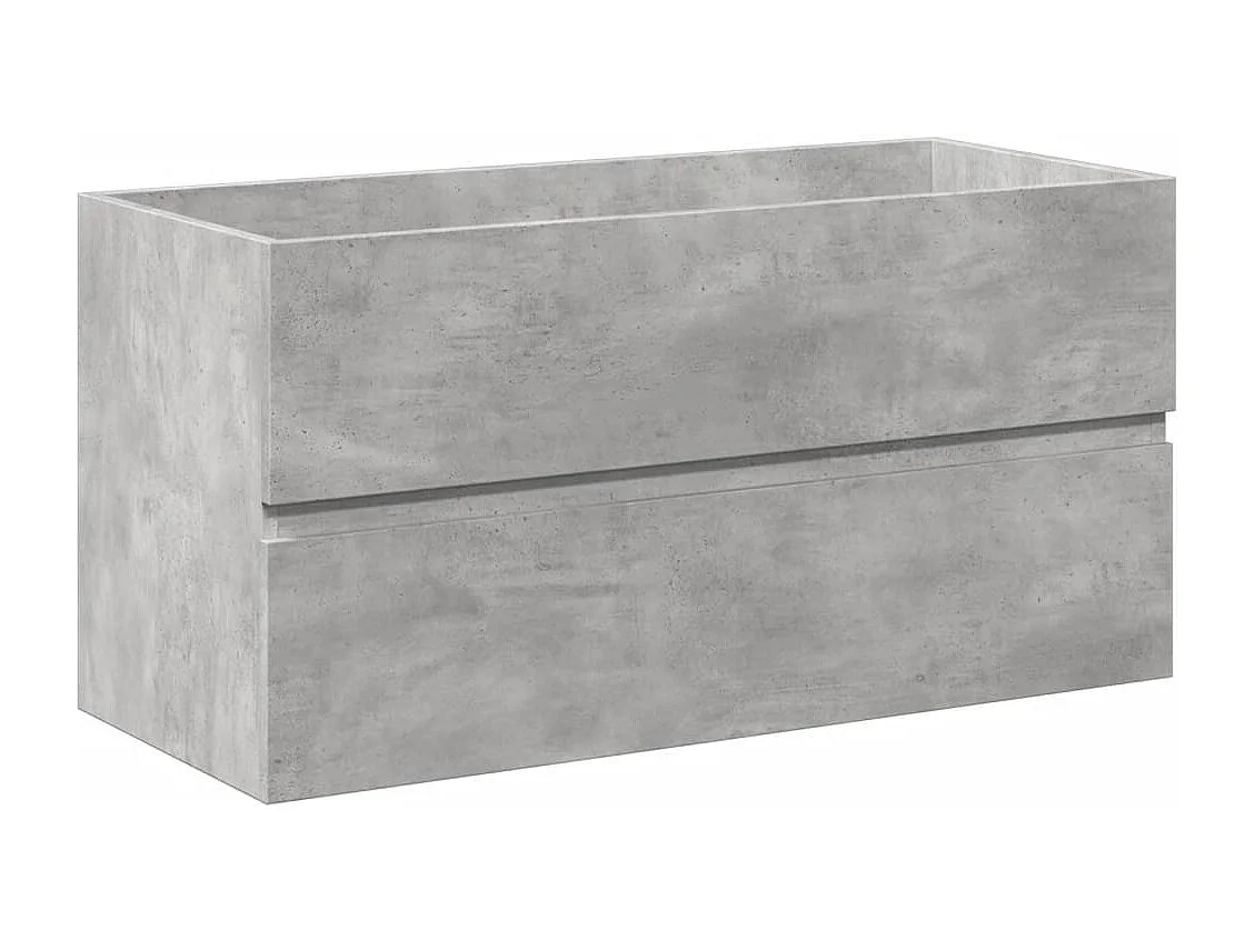 Set di mobili da bagno 2 pezzi grigio cemento