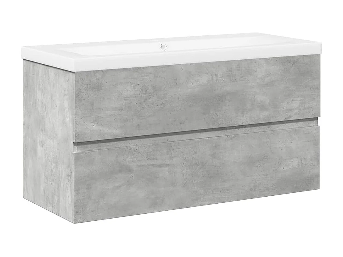 2-delige badkamermeubelset betongrijs