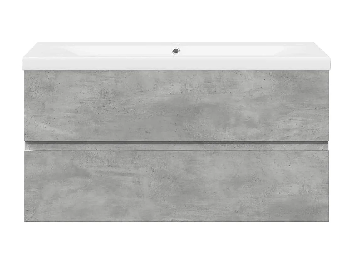 2-delige badkamermeubelset betongrijs