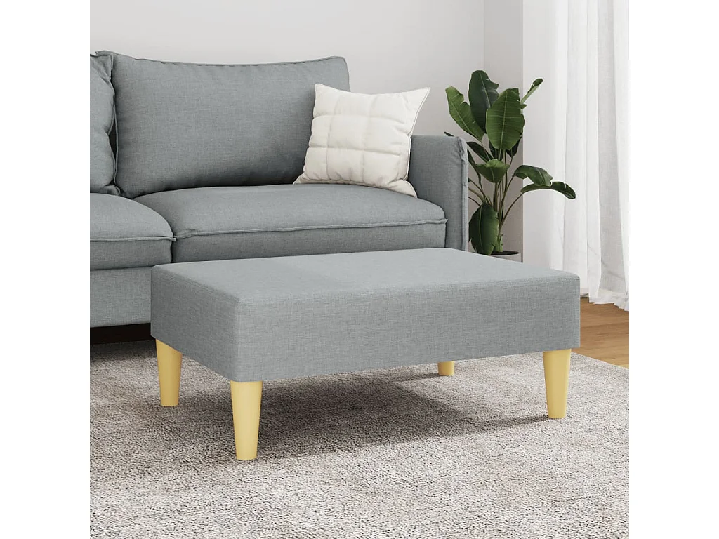 Poggiapiedi grigio chiaro 77x55x31 cm tessuto