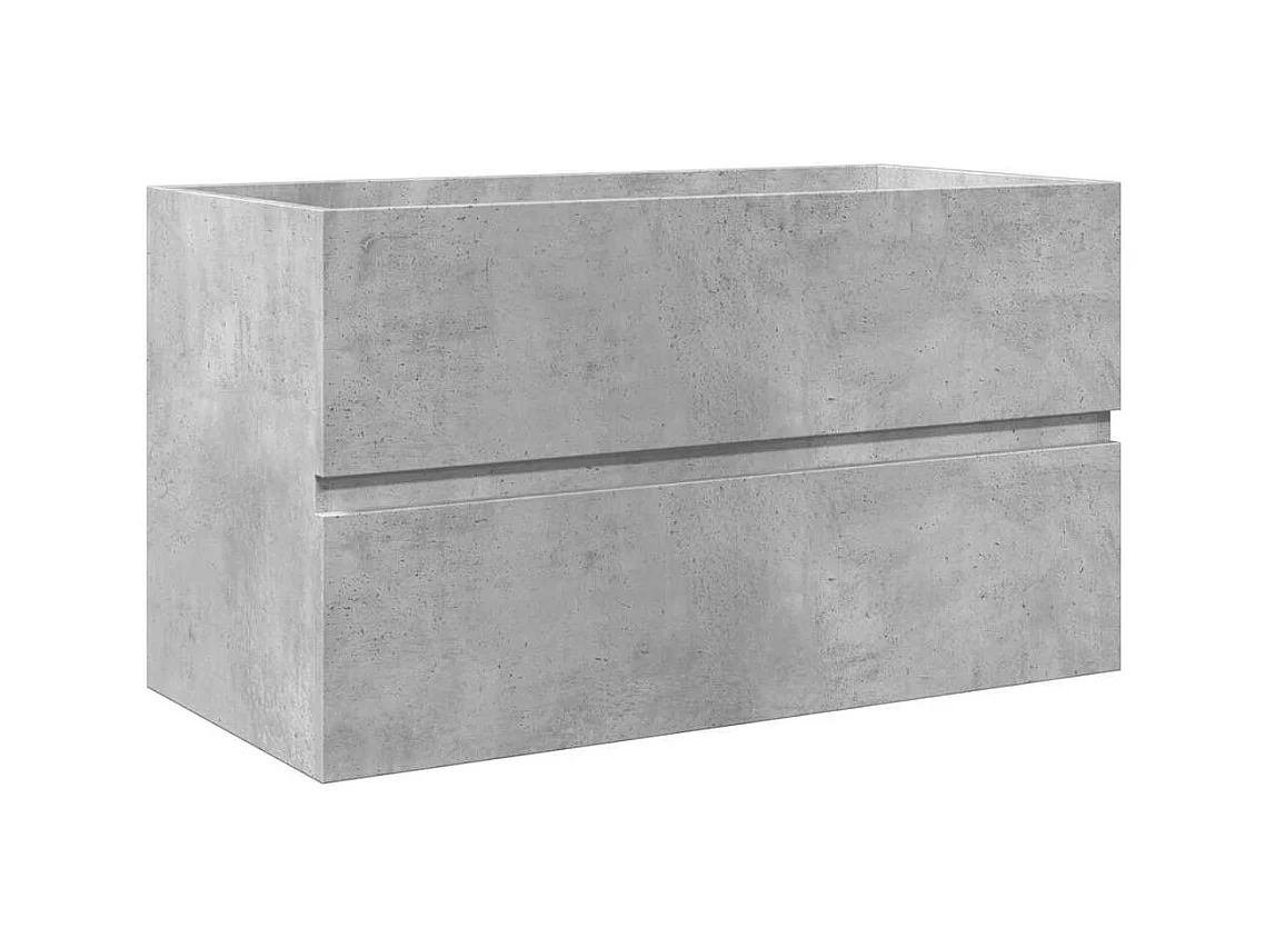 Set di mobili da bagno 3 pezzi grigio cemento