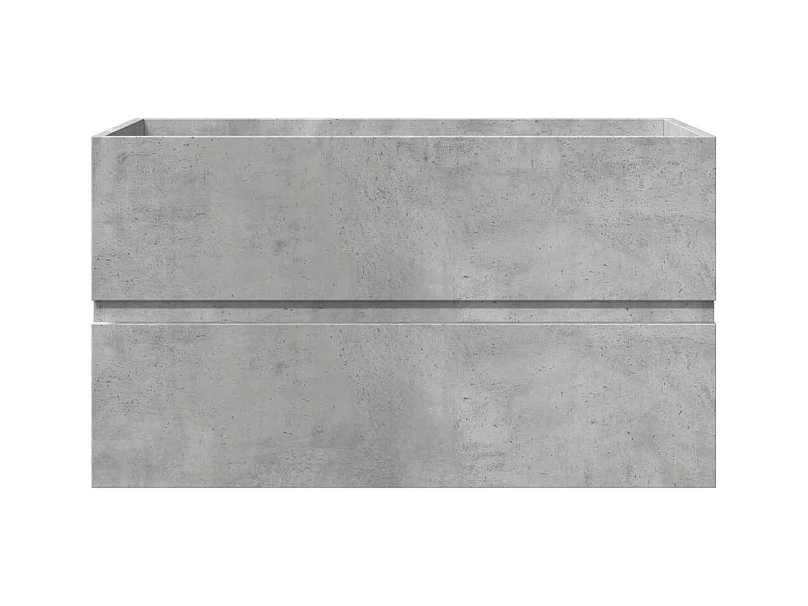 Set di mobili da bagno 3 pezzi grigio cemento