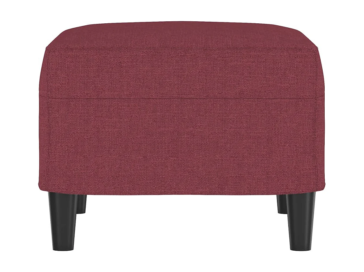 Repose-pied Rouge bordeaux 60x50x41 cm Tissu
