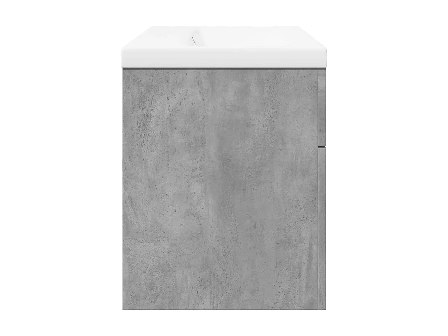 Mobile lavabo da bagno con vasca integrata in cemento grigio