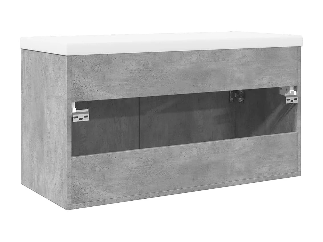 Armoire lavabo de salle de bain avec bassin intégré gris béton