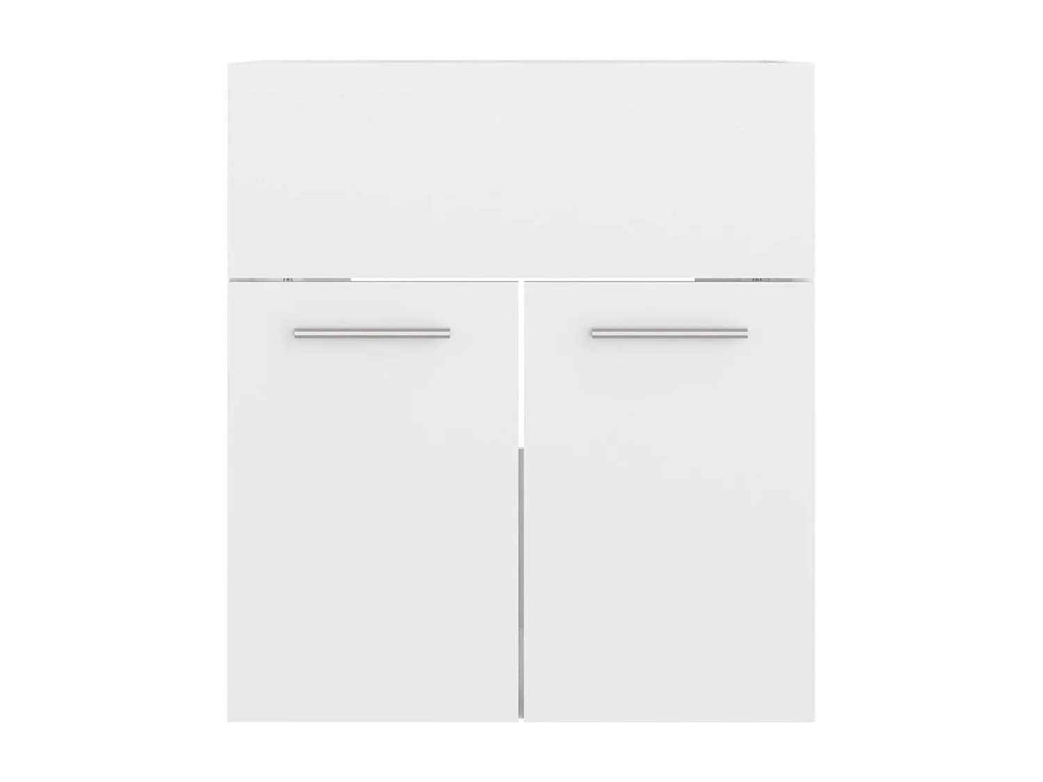 Conjunto de muebles de baño de aglomerado blanco brillo