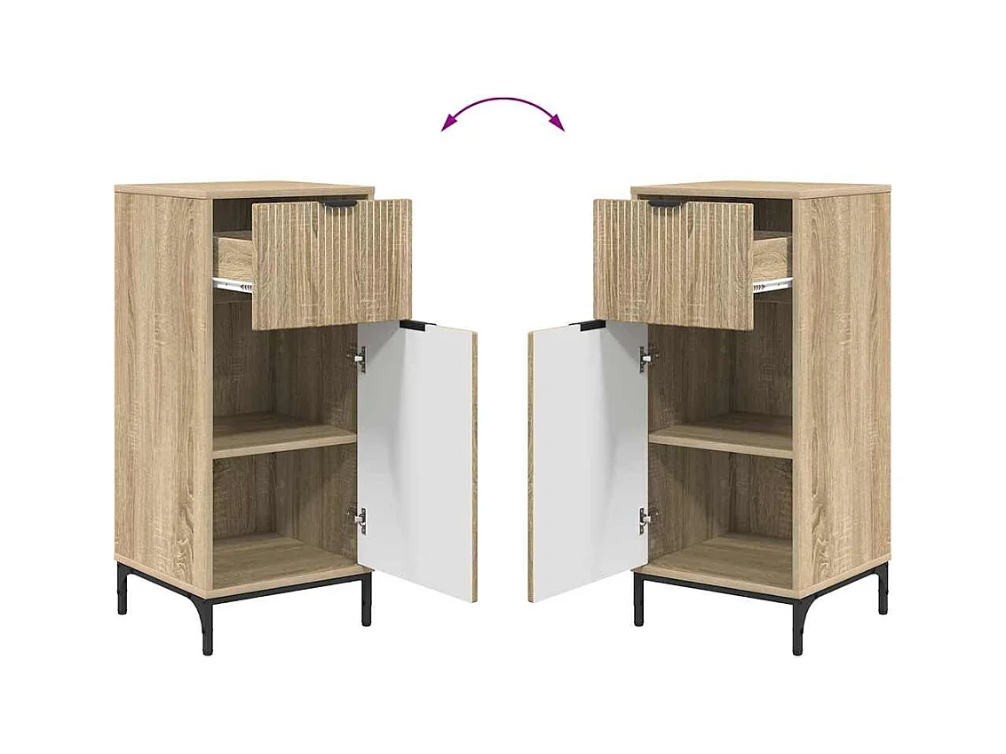 Set di mobili da bagno a quadri 2 pezzi Sonoma Oak