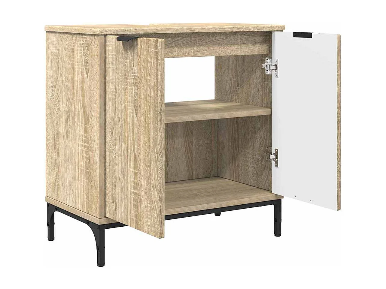 Set di mobili da bagno a quadri 2 pezzi Sonoma Oak