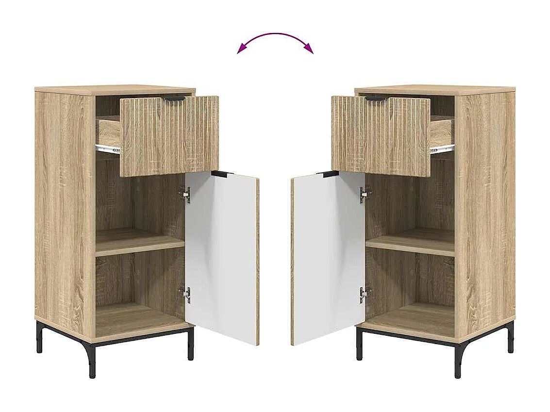 Set di mobili da bagno a quadri 2 pezzi Sonoma Oak