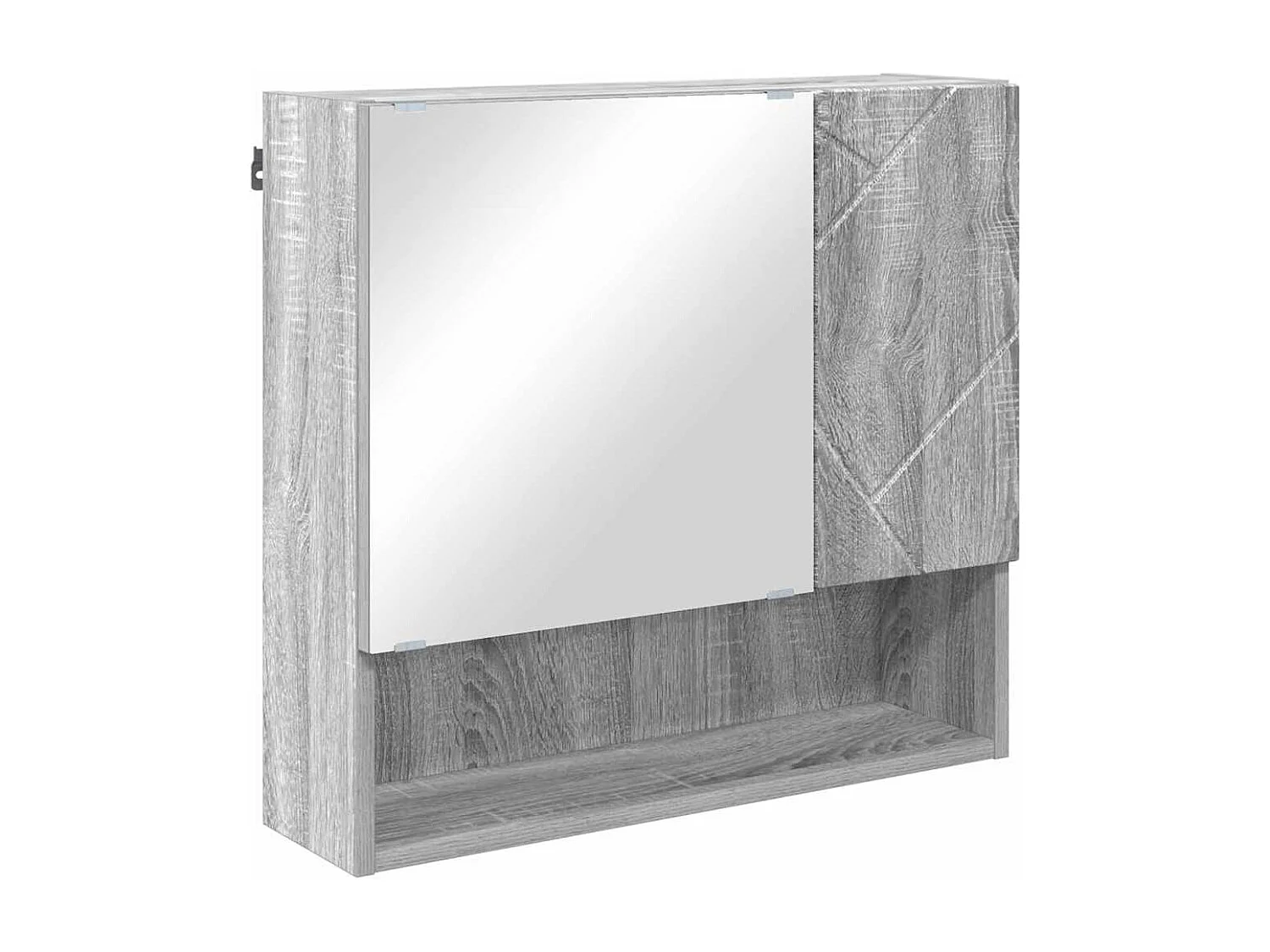 Ensemble de mobilier de salle de bain 4 pcs Sonoma gris