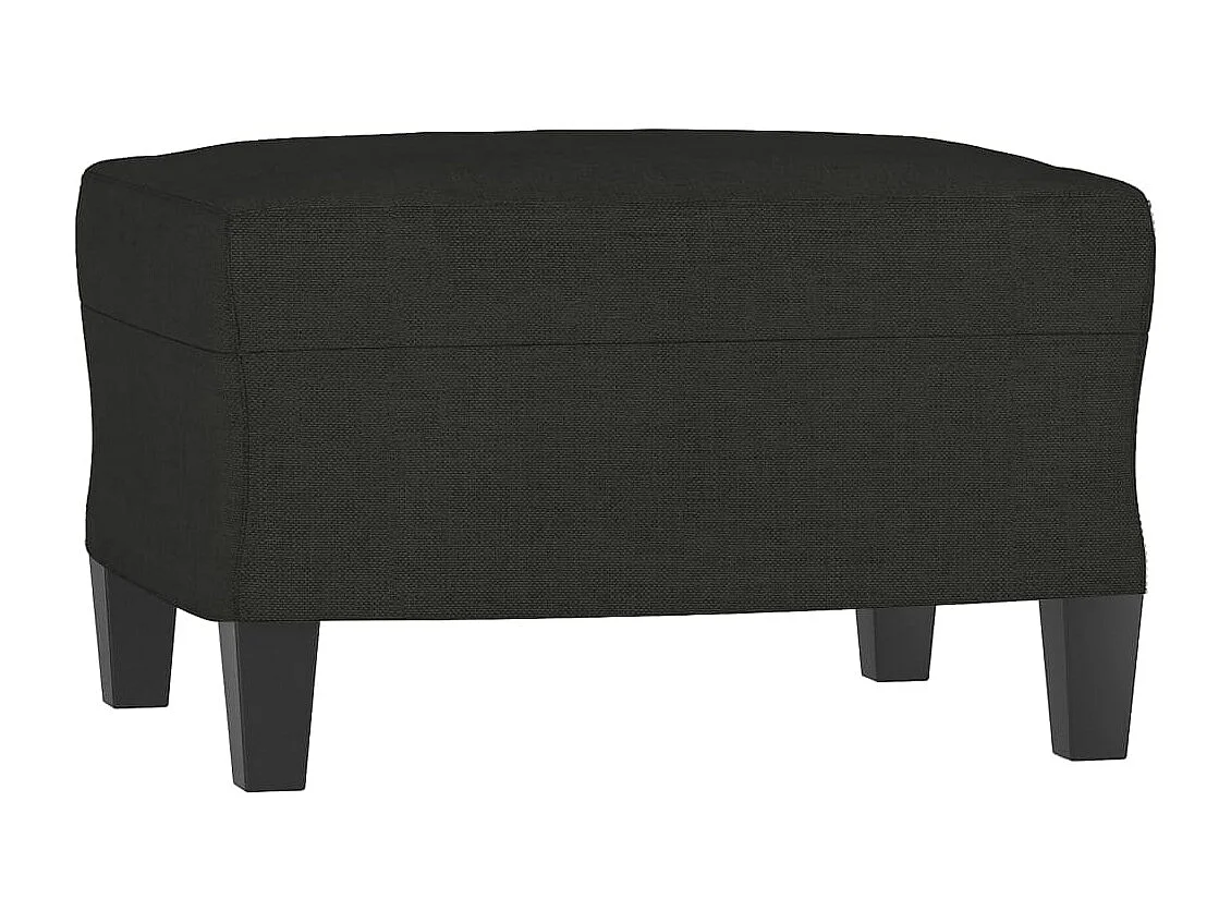 Zwarte voetenbank 60x50x41 cm stof