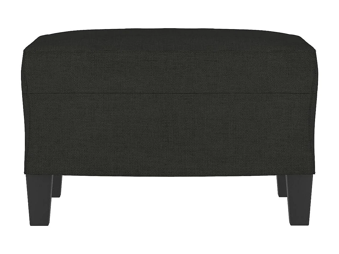 Zwarte voetenbank 60x50x41 cm stof