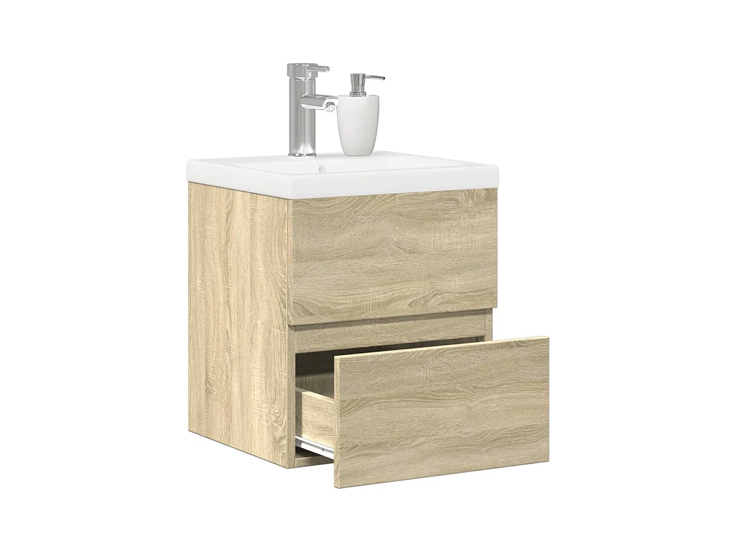 Ensemble de meubles de salle de bain 2 pcs chêne sonoma