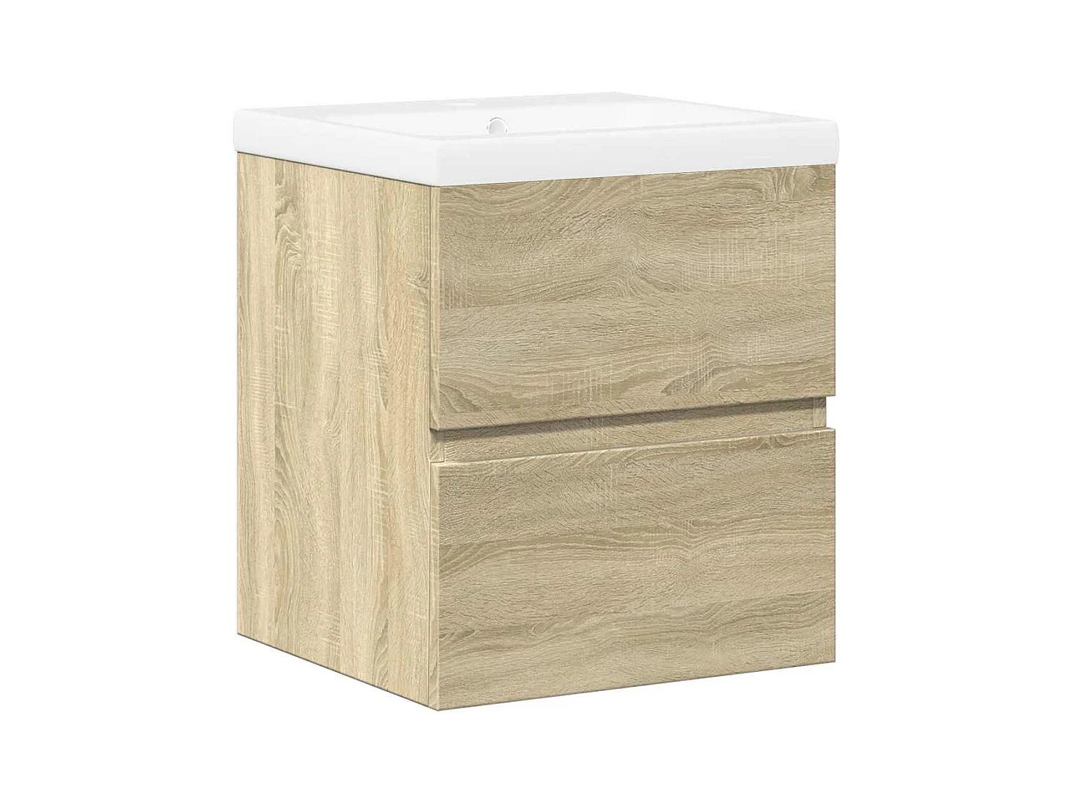 Ensemble de meubles de salle de bain 2 pcs chêne sonoma