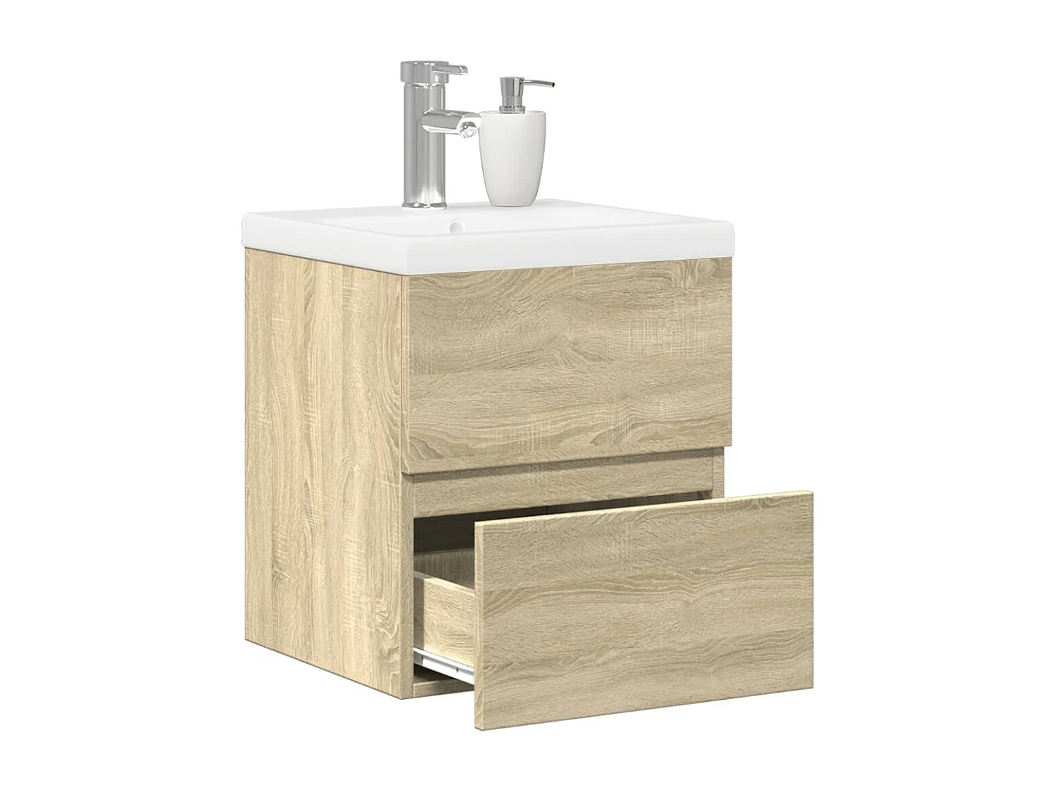 Ensemble de meubles de salle de bain 2 pcs chêne sonoma