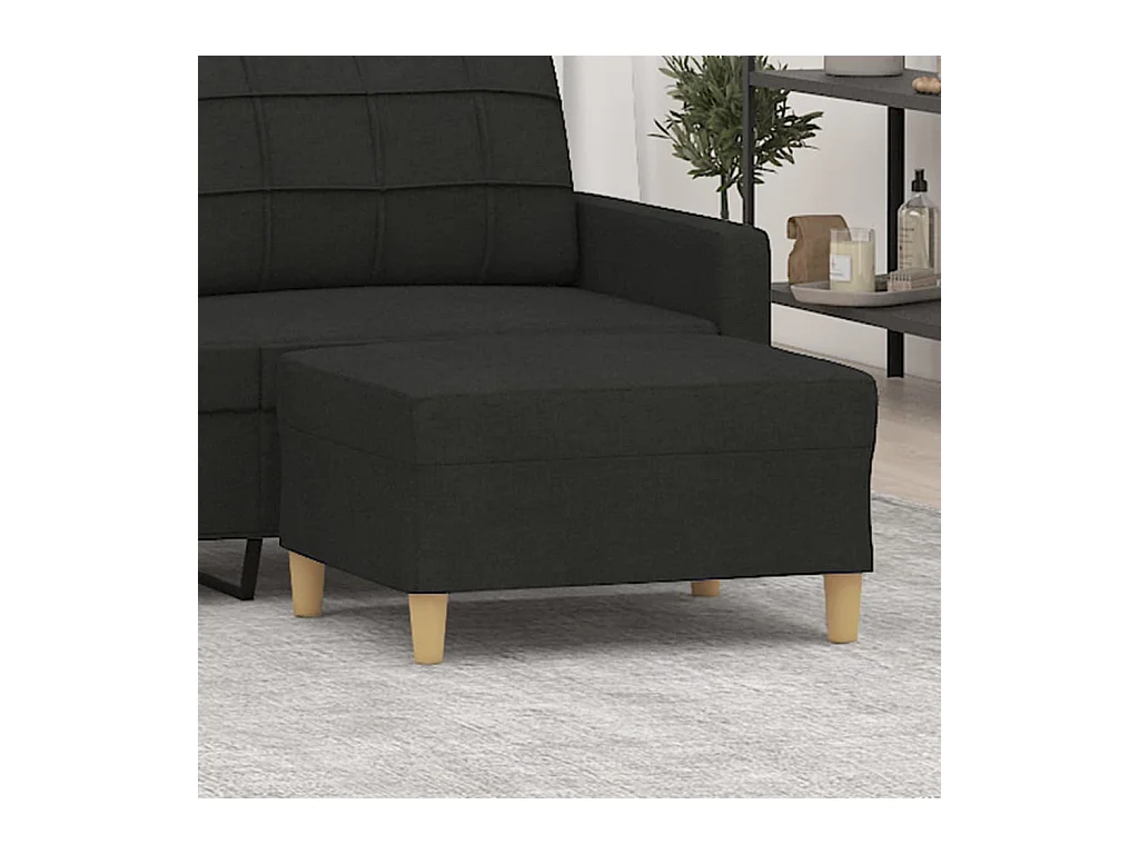 Reposapiés Negro 70x55x41 cm Tela