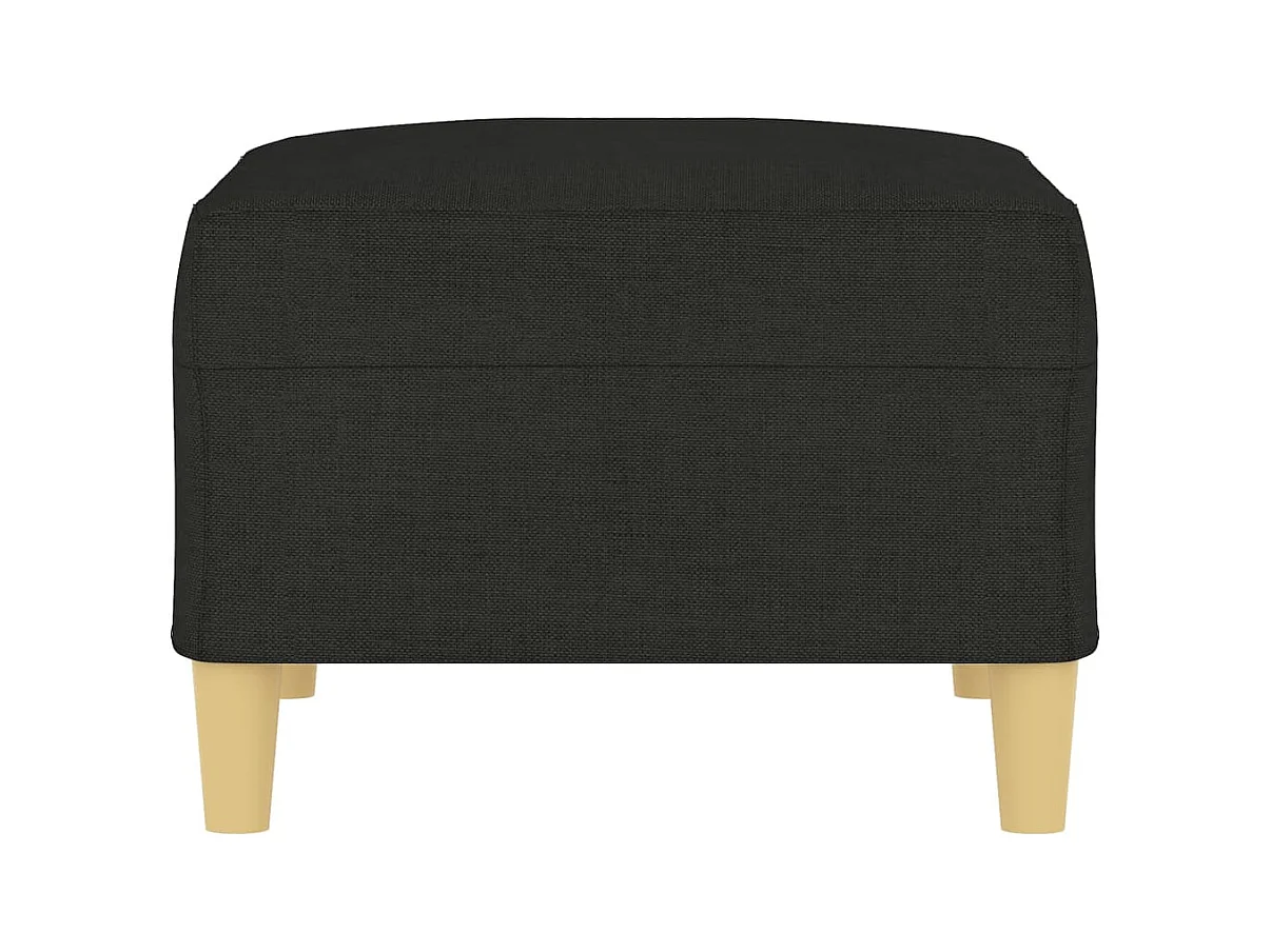 Reposapiés Negro 70x55x41 cm Tela