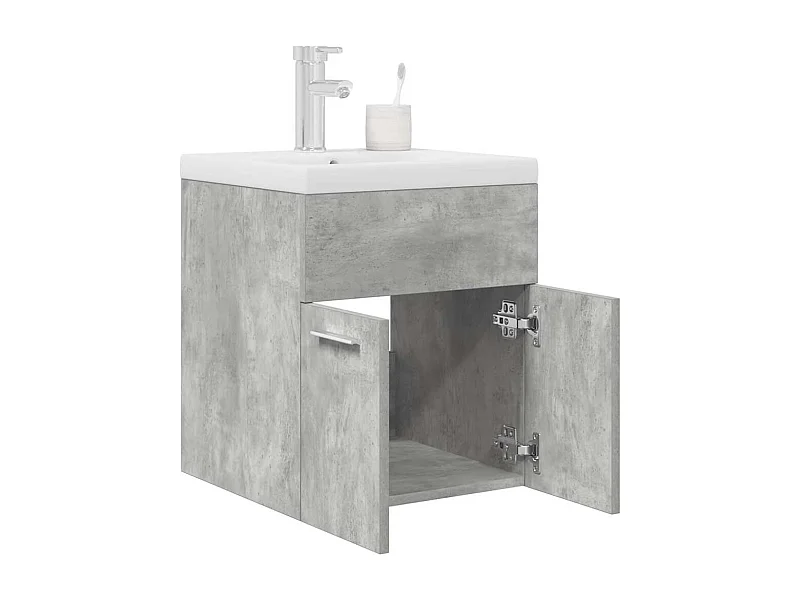 Armoire lavabo de salle de bain avec bassin intégré et robinet