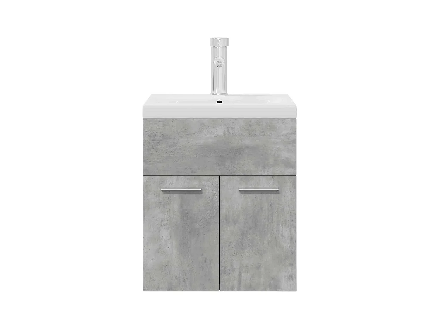 Waschbeckenunterschrank mit integriertem Waschbecken und Wasserhahn