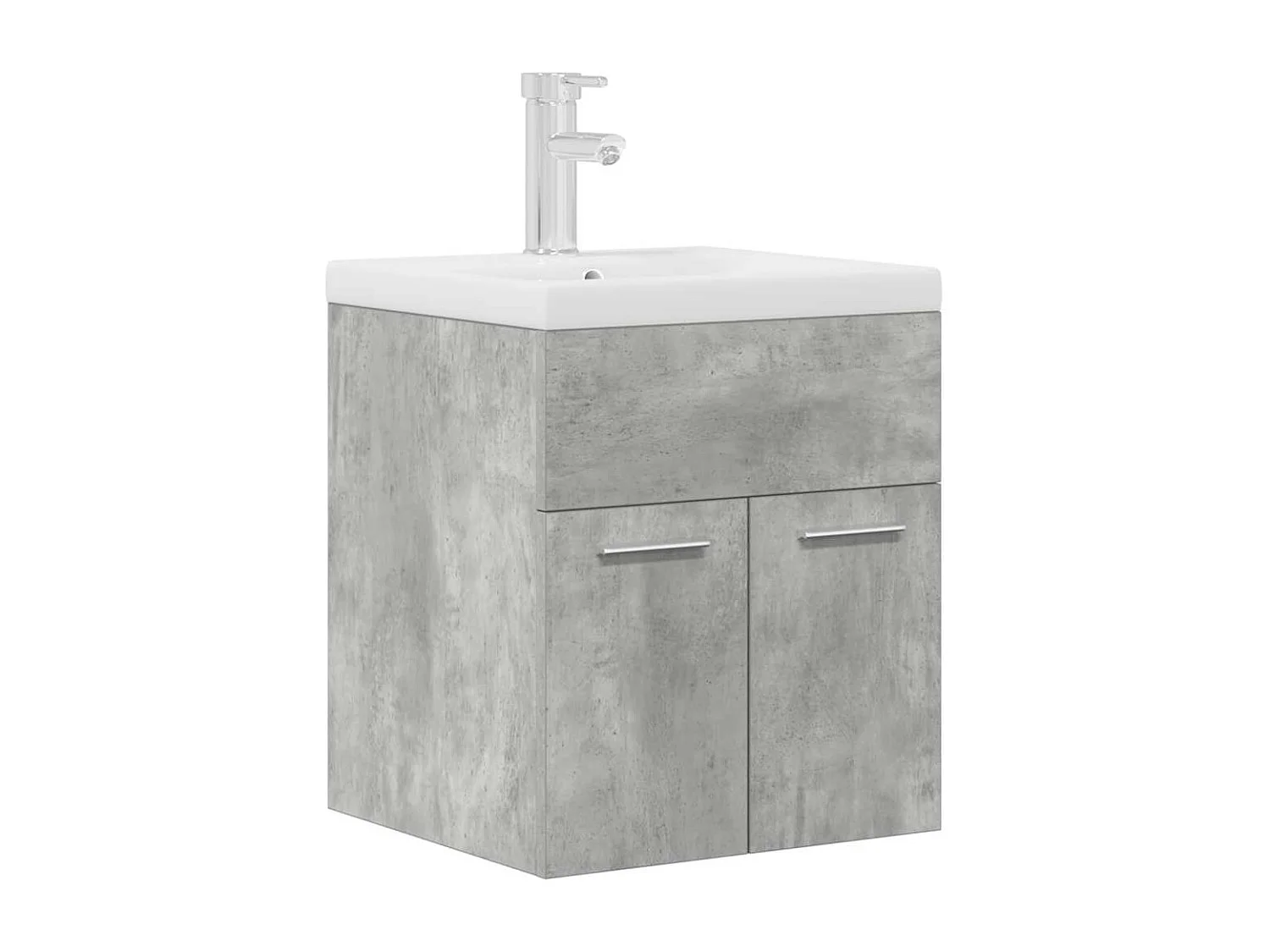 Badkamer wastafelmeubel met geïntegreerde wastafel en kraan