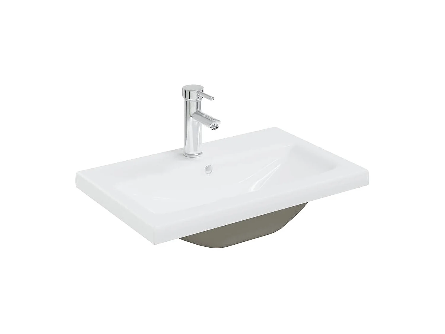 Armoire lavabo de salle de bain avec bassin intégré et robinet