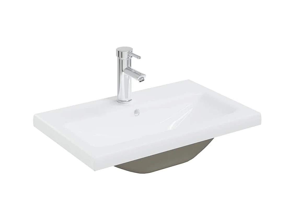 Armoire lavabo de salle de bain avec bassin intégré et robinet