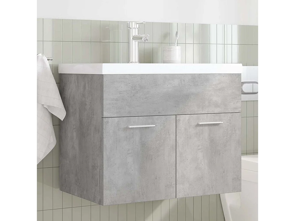 Badkamer wastafelmeubel met geïntegreerde wastafel en kraan