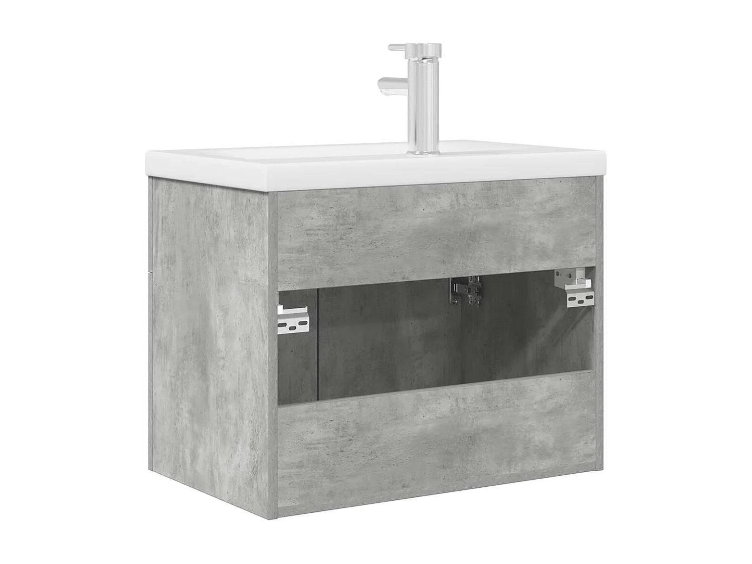 Badkamer wastafelmeubel met geïntegreerde wastafel en kraan