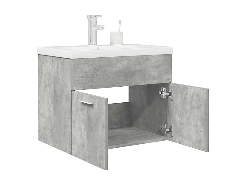 Armoire lavabo de salle de bain avec bassin intégré et robinet