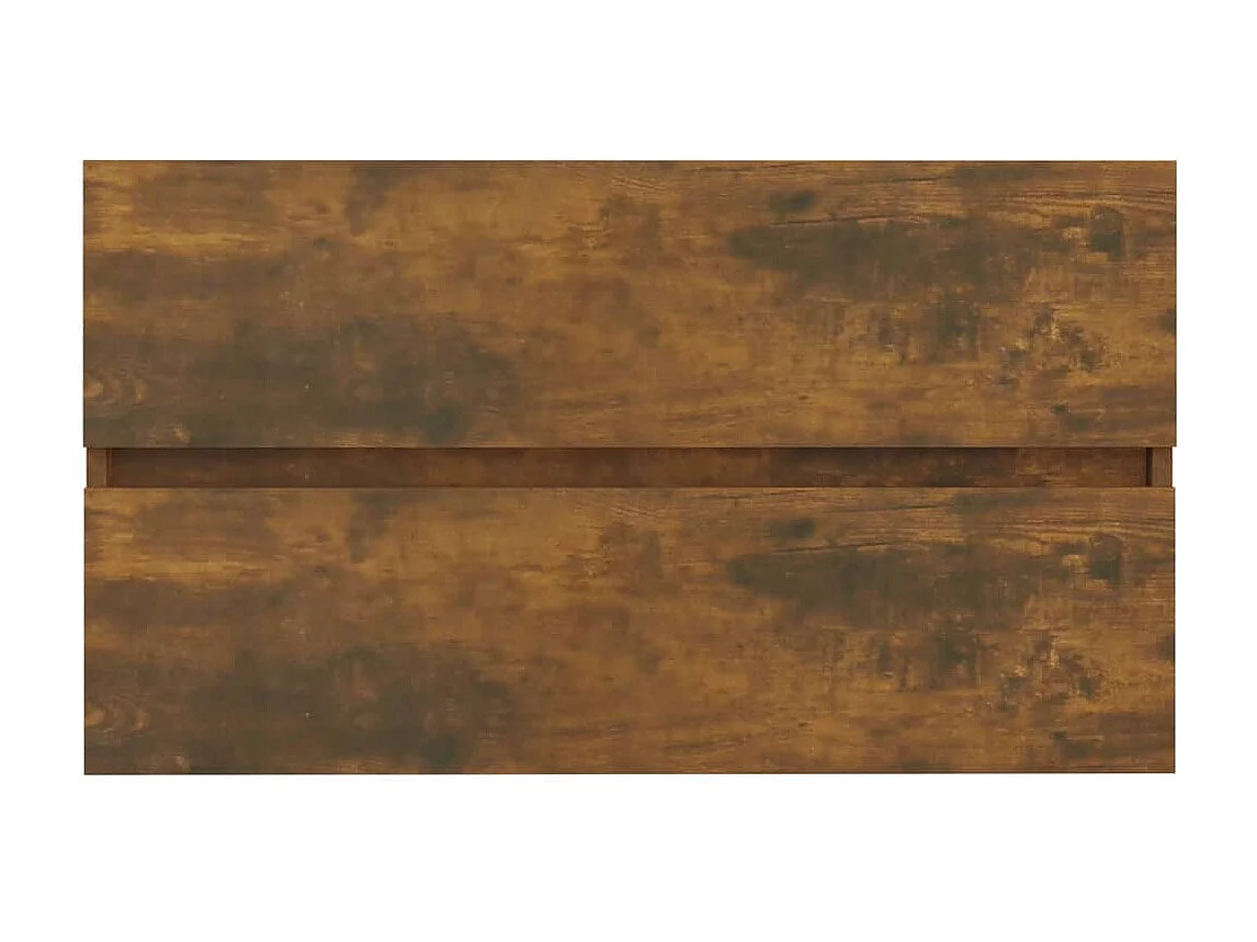 Mueble de lavabo de roble ahumado 80x38,5x45 cm Madera de ingeniería