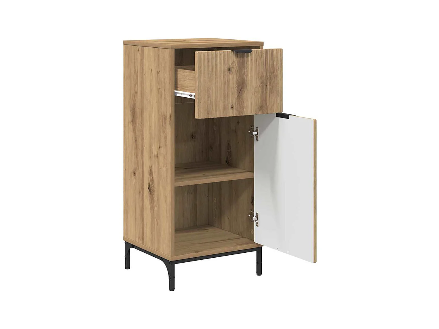 Set di mobili da bagno 3 pezzi, rovere lavorato a mano