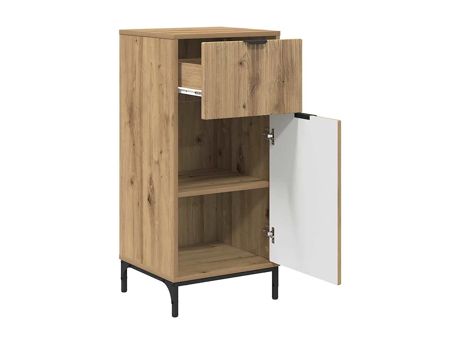 Set di mobili da bagno 3 pezzi, rovere lavorato a mano