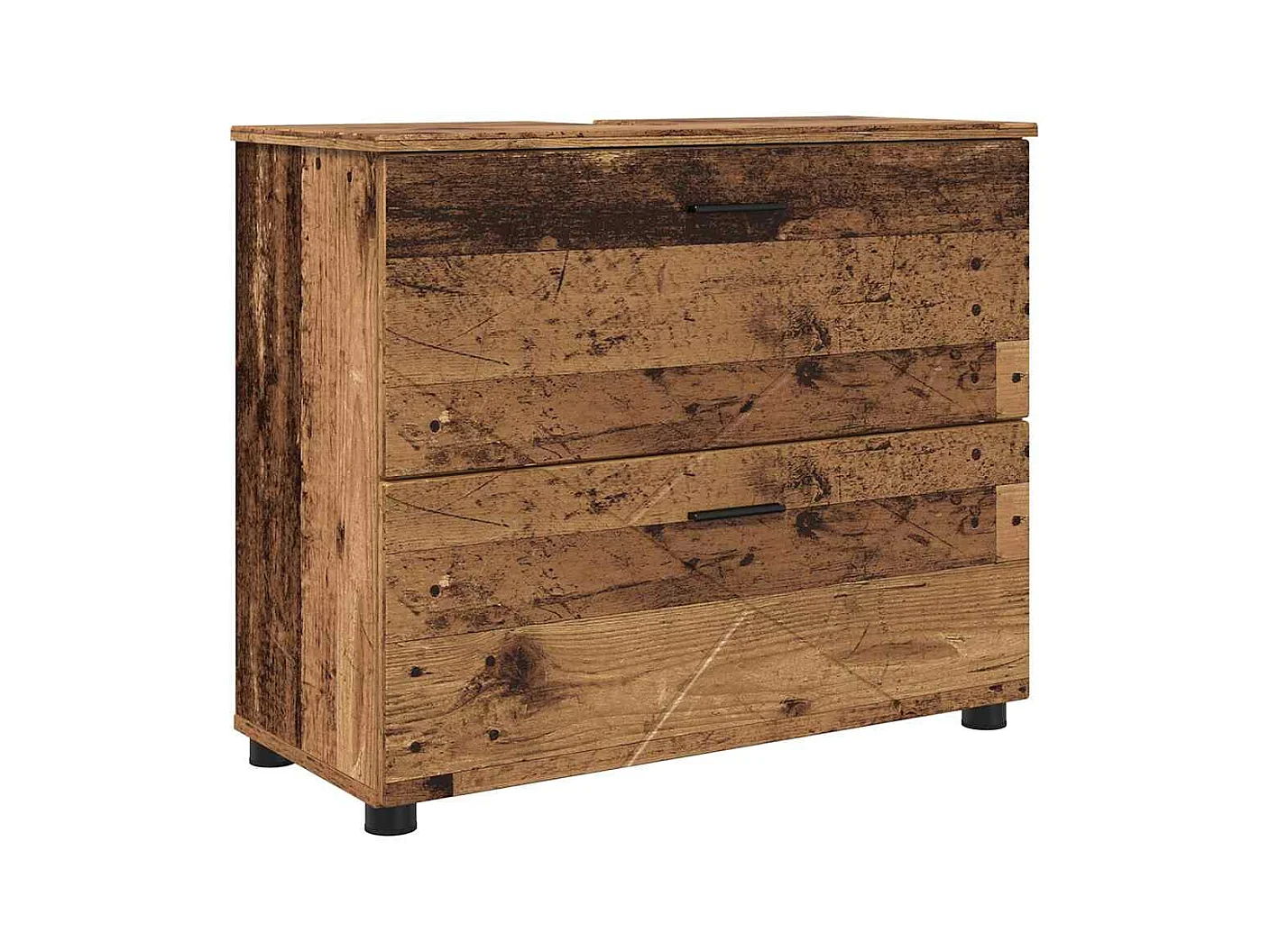 5-delige badkamermeubelset in antiek hout