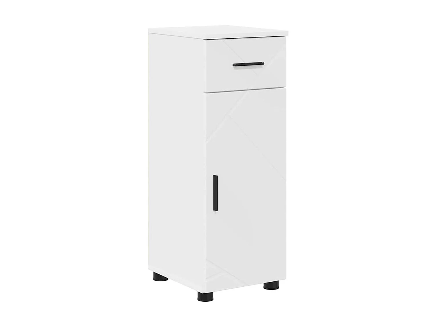 Conjunto de muebles de baño con cajón 5 piezas blanco