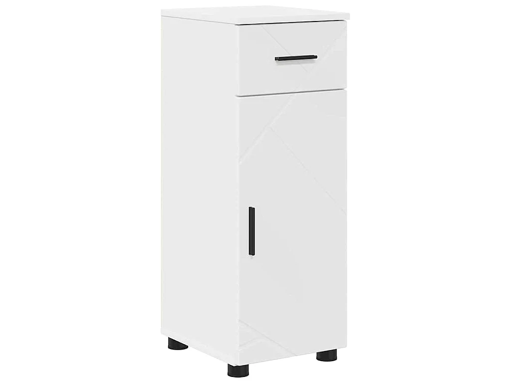 Set di mobili da bagno con cassetto 5 pezzi bianco