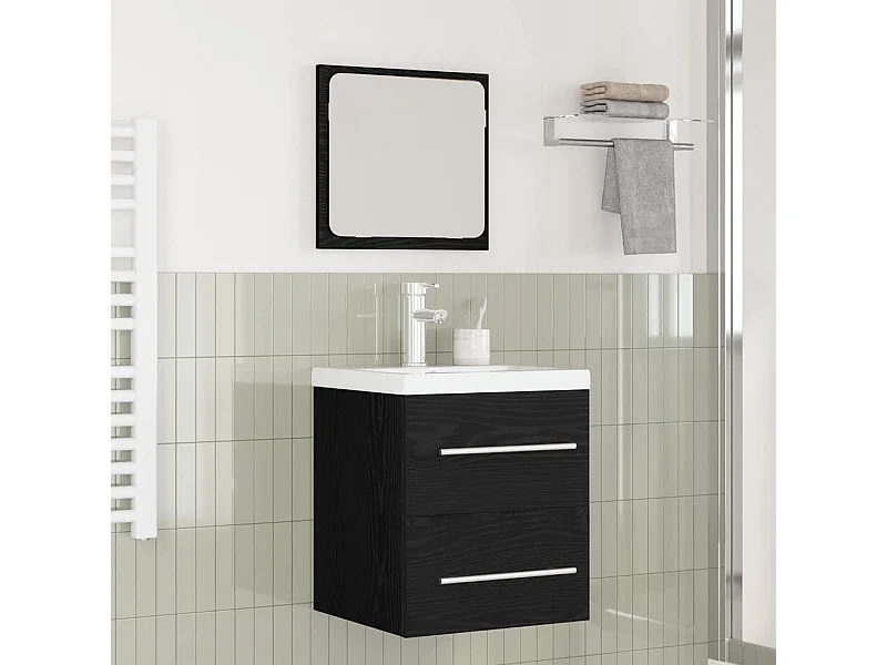 Ensemble de mobilier de salle de bain 2 pcs chêne artisanal