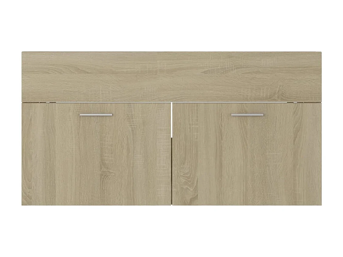 Mueble de lavabo y fregadero integrado Roble Sonoma Madera de ingeniería