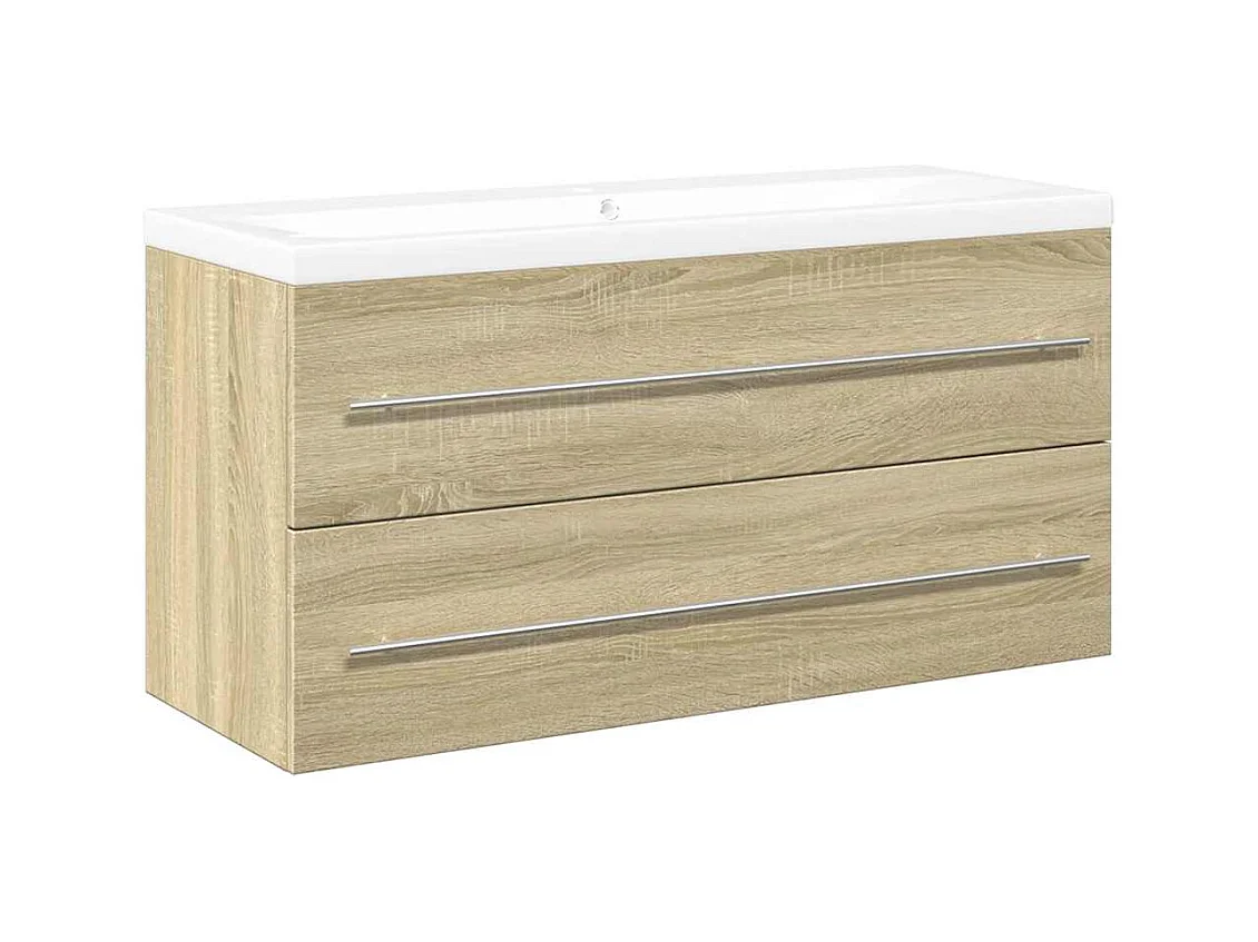 Ensemble de meubles de salle de bain 2 pcs chêne sonoma