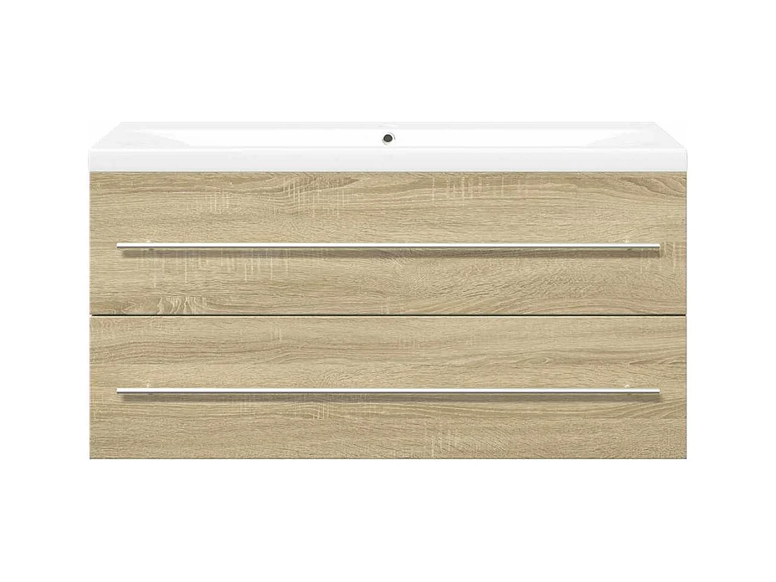 Ensemble de meubles de salle de bain 2 pcs chêne sonoma