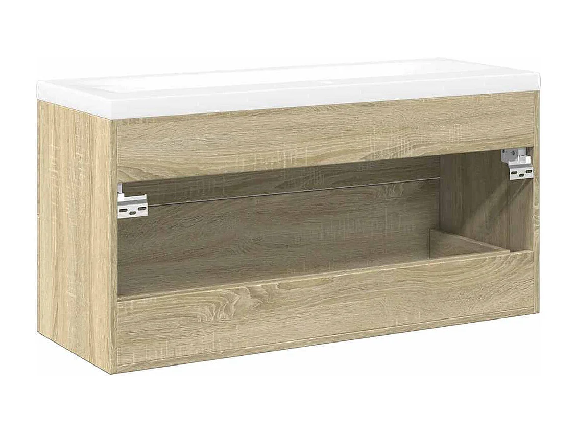 Ensemble de meubles de salle de bain 2 pcs chêne sonoma