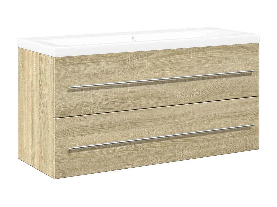 Ensemble de meubles de salle de bain 2 pcs chêne sonoma