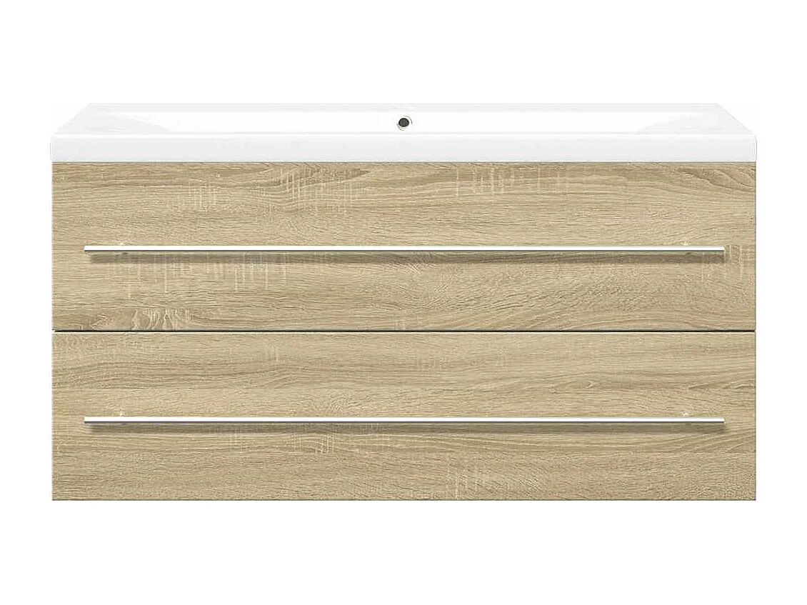 Ensemble de meubles de salle de bain 2 pcs chêne sonoma